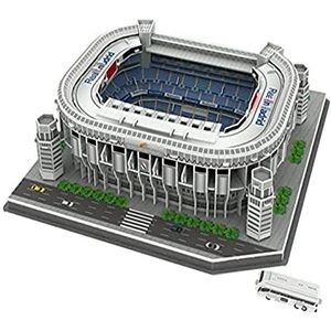 3D-puzzels voor volwassenen, DIY-bouwspeelgoedmodel 3D-puzzel Voetbalfans Memorial Gift, Bernabéu-stadion 3D-puzzel, Santiago voetbalveld DIY-modellen, voetbalsouvenirornamenten, educatief leuk puzzel