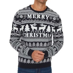 NOROZE Kersttrui voor heren, uniseks, grappig nieuwigheid, fairtrade-eiland, kerstman, party, ondeugend lelijk Xmas, gebreide damestrui, Vrolijk kerstfeest., M