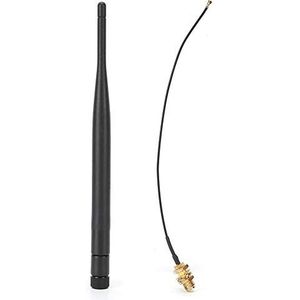 Dual-band WIFI-antennekit en verlengkabel, Set van 6DBI High Gain-antenne, WIFI-signaalversterker met groot bereik, Geschikt voor netwerkkaart met NGFF M.2-interface