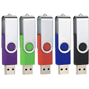 Bulk/partij - 5 Pack - 16MB-32GB USB 2.0 Flash Drive Memory Stick Pen Duim Opslag U Disk PC/Mac/TV/Audio (5X 64MB)