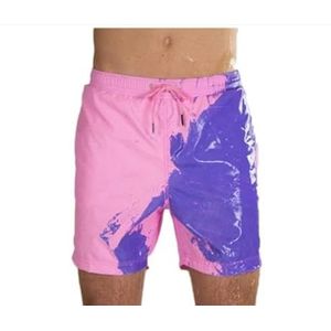 Mens Swimming Trunks Summer Beach Shorts Summer Men Swimming Trunks Swimwear Swimsuit Bathing Short Pant Cool Shorts-Pink-M