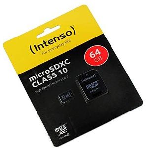 64GB geheugenkaart compatibel met Olympus VR-310, microSDXC, Klasse 10, HighSpeed, met SD-adapter