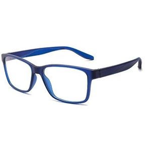 Yuluki Lichtgewicht Computer Brillen Lezers Unisex, Sport Stijl Anti-Glare Blauw Licht Blokkerende Bril met TR90 Frame en Lente Scharnier (Blauw, Zonder Sterkte)