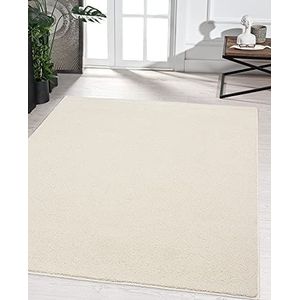 the carpet Marley elegant designertapijt woonkamer, zacht en onderhoudsvriendelijk laagpolig woonkamertapijt in crème, tapijt 200 x 290 cm