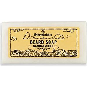 Störtebekker® Premium baardzeep sandelhout 80 g - vaste shampoo voor de dagelijkse baardverzorging - handgemaakte zeep voor zuinig schuim - veganistische baardzeep baardshampoo heren - voor baard en