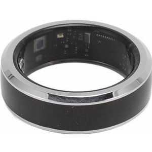 Smart Health Ring, 316 Roestvrij Staal en Keramiek Temperatuurdetectie Health Tracker Smart Ring Zwart met APP voor Slaapmonitoring (9#)