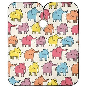 Kapper Schort Leuke Kleur Olifanten Haar Snijden Schort Verstelbare Haar Snijden Jurk Gepersonaliseerde Volledige Lengte Cape Voor Mannen Salon Haar Snijden