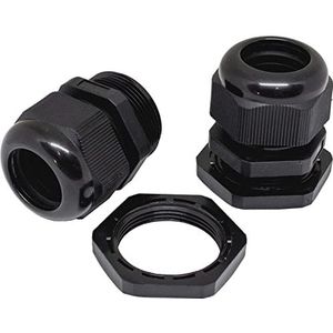 2x Lumonic 10x kabelwartel M32 PG29 IP67 metrisch d16-21mm I kabelwartel waterdicht in zwart I kabelwartels, buiswartel M32 PG29