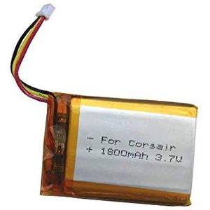 3,7 V 1800 mAh batterijvervanging voor Corsair HS70, HS75 XB, Void Pro RGB-headset, HyperX Cloud III/Cloud II-headset