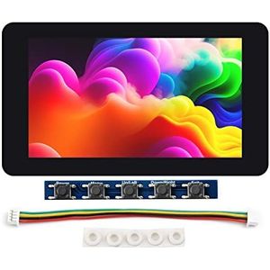 7 inch 5-point Capacitive Touch Screen Display Kit for Raspberry Pi Zero 7'' 1024×600 Resolution IPS Display Expansion Board,Easy to Build All-in-one Mini Computer