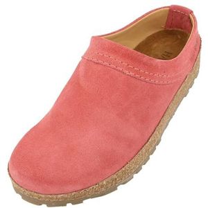 HAFLINGER Malmö Clog - Begonia - Leer - Rubberen Zool - Kurk-Latex Voetbed