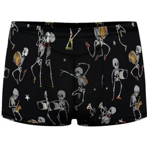 Grappige Skeletten Band Haloween Heren Boxer Slips Sexy Shorts Mesh Boxers Ondergoed Ademend Onderbroek Thong