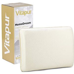 Vitapur MemoDream Ergonomisch nek- en hoofdkussen: hoogwaardige materialen, ademend vermogen en Oeko-Tex Standard 100 – optimaal slaapcomfort voor elke positie