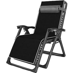 Ligstoel Tuinligstoel Beach Yard Folding Recliner Home Leisure Rugleuning Seat, Verstelbare Chaise Lounge Stoel Voor Buiten Binnen Ligstoel Voor Buiten(A+Cushion)