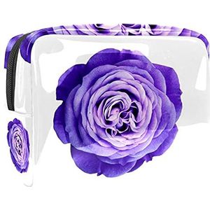 Waterdichte cosmetische tassen, Roze bloem patroon reizen cosmetische tassen, multifunctionele draagbare make-up tassen, reizen cosmetische tas organizer voor vrouwen