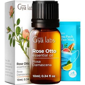 Gya Labs Rose Essentiële Oliën voor Huidgebruik & Aromatherapie - 100% Pure Therapeutische Grade Rozenolie voor gezicht - Rozenolie Essentiële Olie voor Diffuser, Huid, Gezicht, Haar & Parfum (10ml)