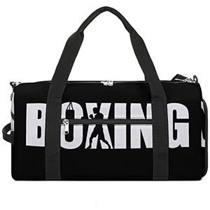 Boksen Reizen Gym Tas met Schoenen Compartiment En Natte Zak Grappige Tote Bag Duffel Bag voor Sport Zwemmen Yoga