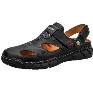 EKsma Sandalen voor heren, casual sandalen met gesloten teen, outdoor, zomer, vissersstrand, wandelsandalen, Dsa, 38.5 EU