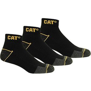 Caterpillar CAT 12 paar korte werksokken in sneakervorm/werksneaker, zwart, blauw, grijs in 39-42/43-46/47-50