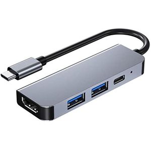 8 in 1 USB 3.0 Hub for laptopadapter Pc Computer Pd LADEN 8 PORTS Dock Station Tf/sd Kaart notebook type-c splitter (Size : C)