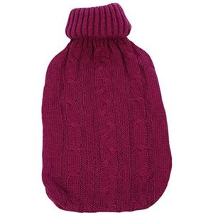 DieffematicRSD Warmwaterkruik Grote gebreide warmwaterzakhoes Warm Koudbestendig Warmtebehoud Warmwaterkruikhoes voor winter Warm houden (Color : Wine red)