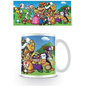 Super Mario Bros., Characters Foto koffie mok 9x8 cm