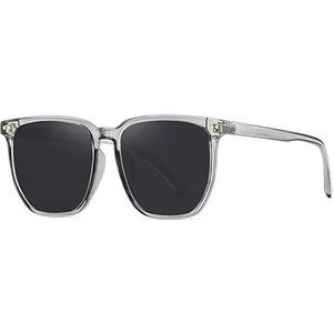 Blush bril Gradient Teal zonnebril Zwart frame gepolariseerde zonnebril (Color : Gray(Polariser))
