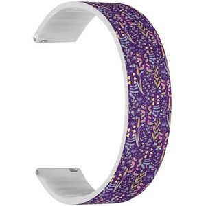 RYANUKA Solo Loop Strap Compatibel met Amazfit Bip 3, Bip 3 Pro, Bip U Pro, Bip, Bip Lite, Bip S, Bip S lite, Bip U (Vintage Floral) Quick-Release 20 mm rekbare siliconen band band accessoire,