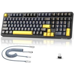 MAMBASNAKE x Attack Shark X98 Draadloos Gasket Mechanisch Gaming Toetsenbord met Gekrulde Kabel