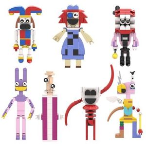 Digitale circusbouwstenen, The Amazing Pomni/Jax/Ragatha/Kinger/Gangle/Zooble/Caine bouwkit, compatibel met Lego Toys Set, kerstcadeaus voor kinderen en volwassenen