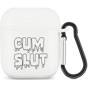 Cum Slut Leuke Case Voor AirPods 2&1 Schokbestendige Beschermende Hoofdtelefoon Gevallen Cover Met Sleutelhanger Voor Mannen Vrouwen