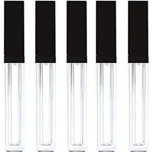 ANGGREK 5 stuks 5 ml lipgloss fles tube leeg, lippenstift buizen leeg, wimpers groei oliereservoir transparant mini lippenverzorgingsstift buis houder