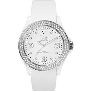 Ice-Watch - ICE star White silver - Wit dameshorloge met siliconen armband - 017230 (Maat S)