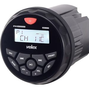 Waterdichte Bluetooth Marine Stereo-ontvanger met MP3-speler op DAB+/AM/FM-radio en streaming muziek op boten, golfkaarten en spa (DAB+), zwart