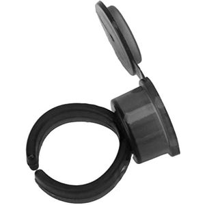 Microblading Pigment Ring Cups, Semi Permanente Wenkbrauw Lijm Houder Handige 50 Stuks Om Afvloeiing Te Voorkomen Verstelbare Diameter Makkelijk Te Gebruiken Om Te Besparen (Zwart)