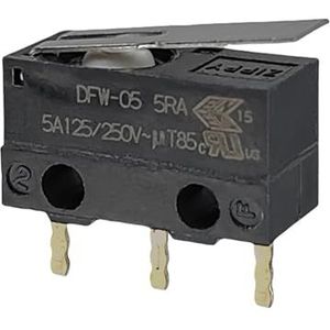 1 x DFW 12,8 mm ultrakleine hoge stroom 5 A dual-gats muis met microschakelaar waterdicht IP67 (NO-short-below-01)