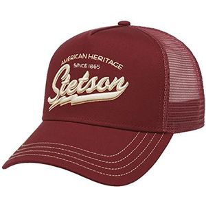 Stetson Since 1865 Trucker Pet Heren - snapback cap baseballpet truckercap met klep voor Zomer/Winter - One Size rood