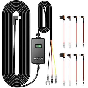 VANTRUE USB-C displayhardwire-set met 3 fasen, acc-kabel voor dashcam, 11,6/23,6V, 12/24V, 12,4/24,4V naar 5V, zekeringhouder met laagspanningsbeveiliging, 24-uurs parkeermodus