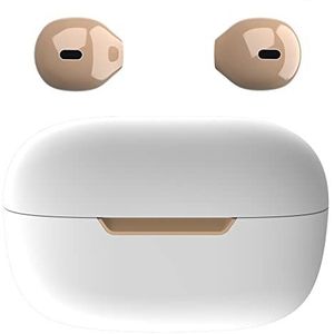 eleror Onzichtbare oordopjes Bluetooth Mini Size, draadloos oortje, blauwe semi-in-ear oordopjes voor kleine gehoorgangen met helder geluid, comfortabele pasvorm voor werk, thuis, outworks