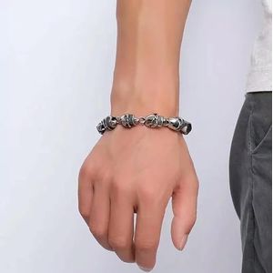 Vintage gotische metalen schedel ketting armband voor mannen gepersonaliseerde Cool dagelijkse Punk Rock fiets sieraden cadeau