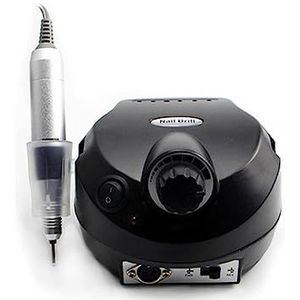Nagelvijl elektrisch, 35000 RPM elektrische nagelvijl, professionele handgreep elektrische nagelboormachine, manicure nagelboorset gereedschap(Nero)