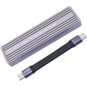 SELVFZ USB 3.2 Solid Disk Case Box Aluminium Behuizing Voor PCIE Dubbele Protocollen Toolless Installeert Tot 4 TB Voor 20 Gbps Aluminium Externe Drive Behuizing