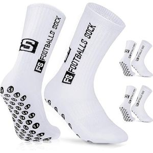 Grip Voetbalsokken Voor Heren, 2 Paar, Uniseks Sokken | Anti-Slip Design | Universele Schaal 39-46 | 75% Katoen | Voetbalsokken Voor Kinderen, Voetbalsokken Voor Mannen