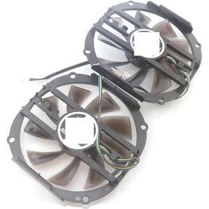 2 stuks DC borstelloze ventilator 95mm 4-pins VGA-ventilator voor YESTON RX480 RX570 RX580 videokaartkoeler