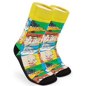 LOONEY TUNES Space Jam Mens Slipper Sokken, Warme Non Slip Sokken, Geschenken voor Mannen, Meerkleurig