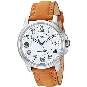 Timex Mannen Quartz Horloge T40091, Tan/Wit, 40 mm, Expeditie