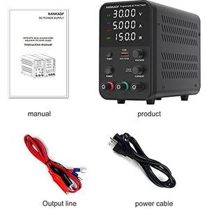 DC Bench Power Supply Variable, Dc Voeding 3 0v 5A Laboratorium Programmeerbare Bench Power Source Verstelbare Voltage Regulator Switch WPS305H 30V 5A lichtgewicht, draagbaar en compact in ontwerp