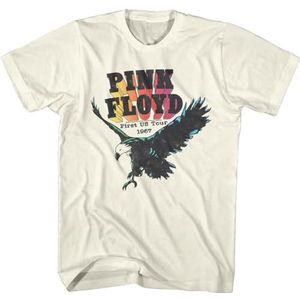 Pink Floyd Rainbow World Tour 68 Men's T-Shirt Album Concert Merch White White