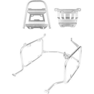 Bagagerek Achter Voor XL750 Voor Transalp XL 750 2023 2024 RVS Bagagerek Motorfiets Koffer Zijkoffers Zadeltas Zadeltas Beugel(Silver 1 Set)