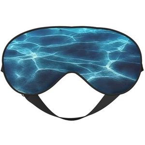 Blauw Deep Ocean Printing All-Occasion Sleep Eye Mask met dubbelzijdige verstelbare riem Perfect voor ploegendiensten en reizen